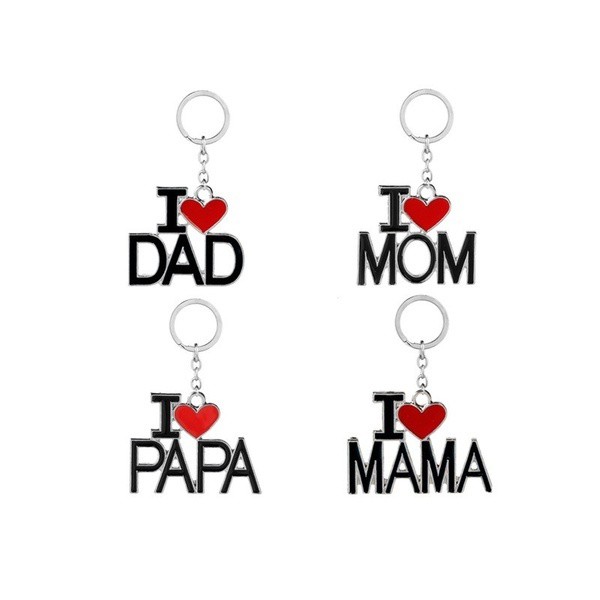 DAD MOM MAMA PAPA Home Love Keychain Pendant | Shopee Malaysia