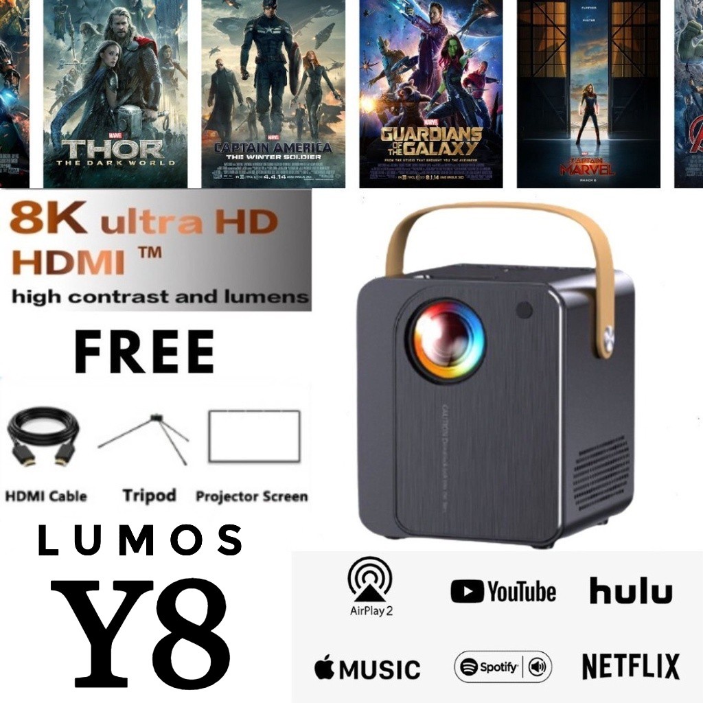 ⚡FLASH SALES⚡ Android Projector YJ350A Mini 6000 Lumens HD 1080P 4K WiFi  LED Projector Y8 for Home Theater | Shopee Malaysia