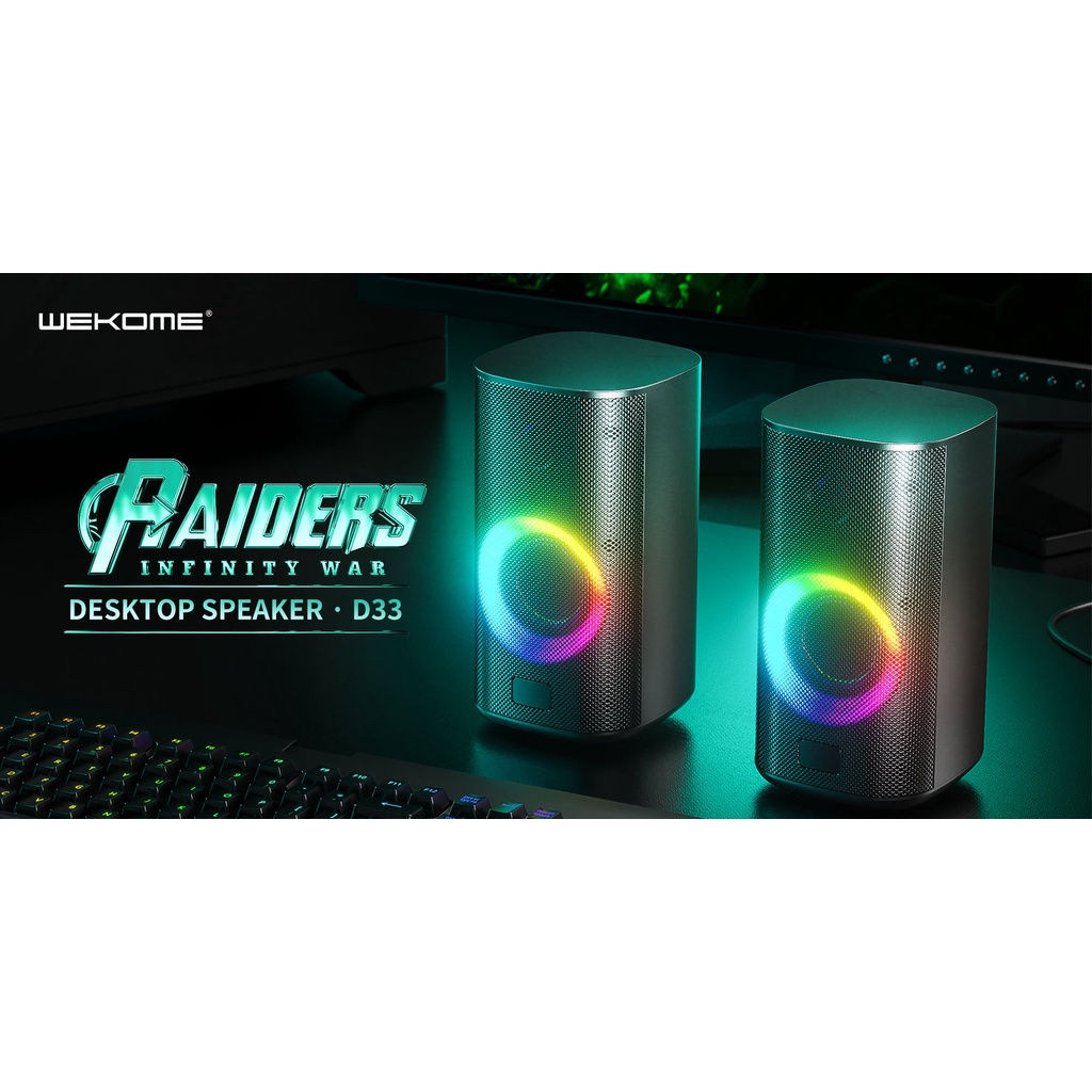 [Ready Stock] Wekome D33 Raiders Series Wired/Wireless Speaker | Shopee ...