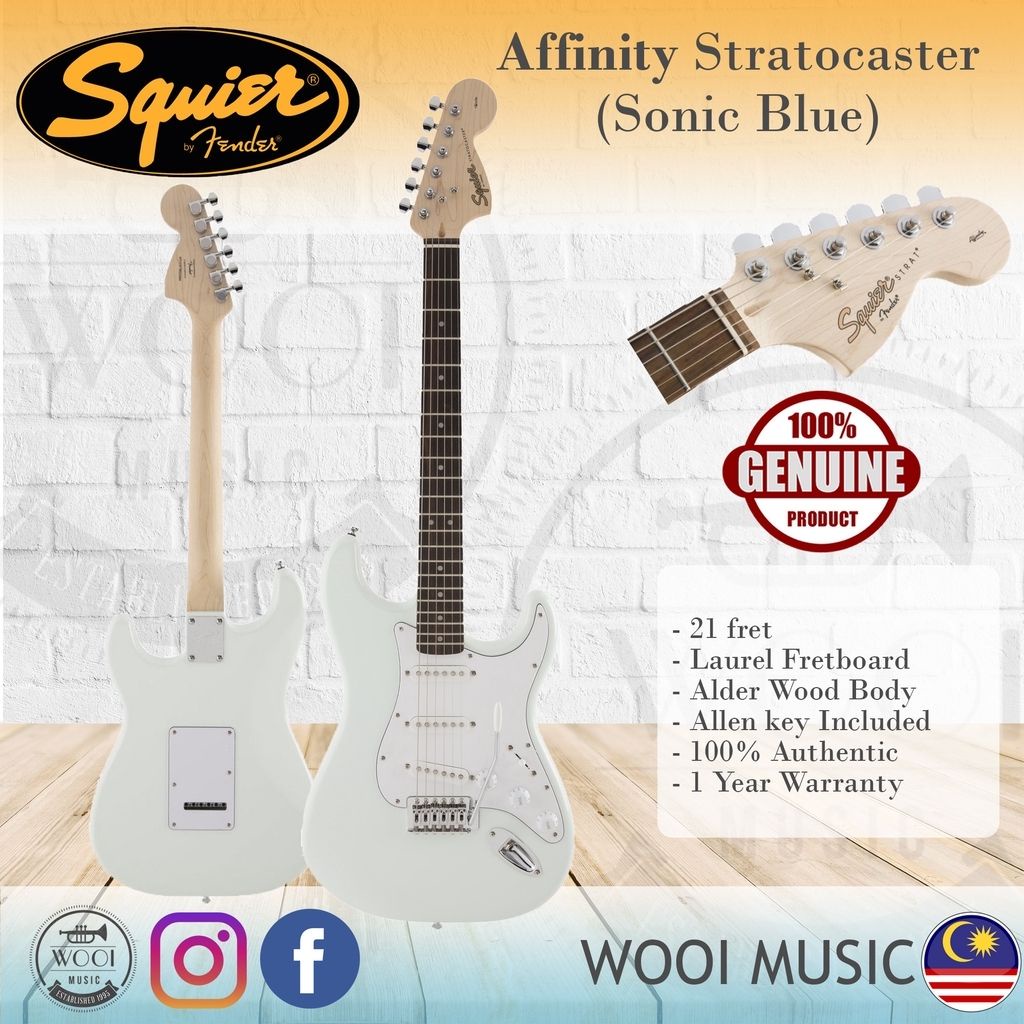 Squier Affinity Stratocaster Electric Guitar, Laurel Fingerboard ...