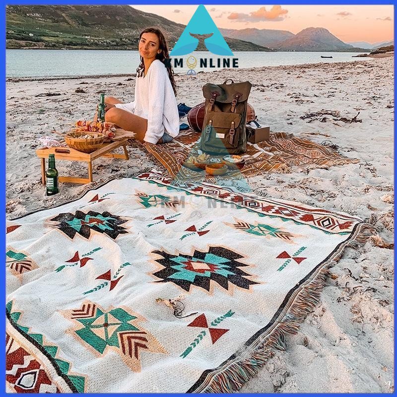 Folding Sleeping Pad Mattress Blanket Picnic Mat Cotton Multifunction Portable Outdoor Camping Cushion Carpet Shawl