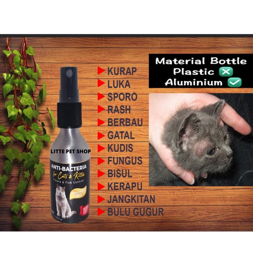 Ubat kurap kucing Ubat kutu kucing Aluminum FLURRY SPRAY 50ML Shopee