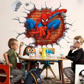  Spiderman  3D Wall Sticker 3D Cartoons Wallpapers  Spiderman  