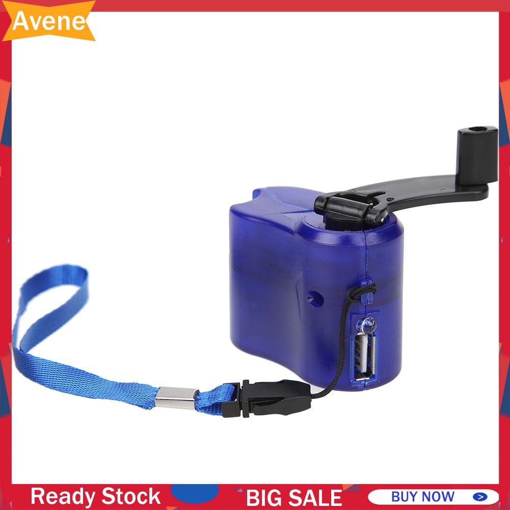 Ready Stock✾Portable USB Phone Emergency ABS Charger 5.5V Hand Crank Travel Charger