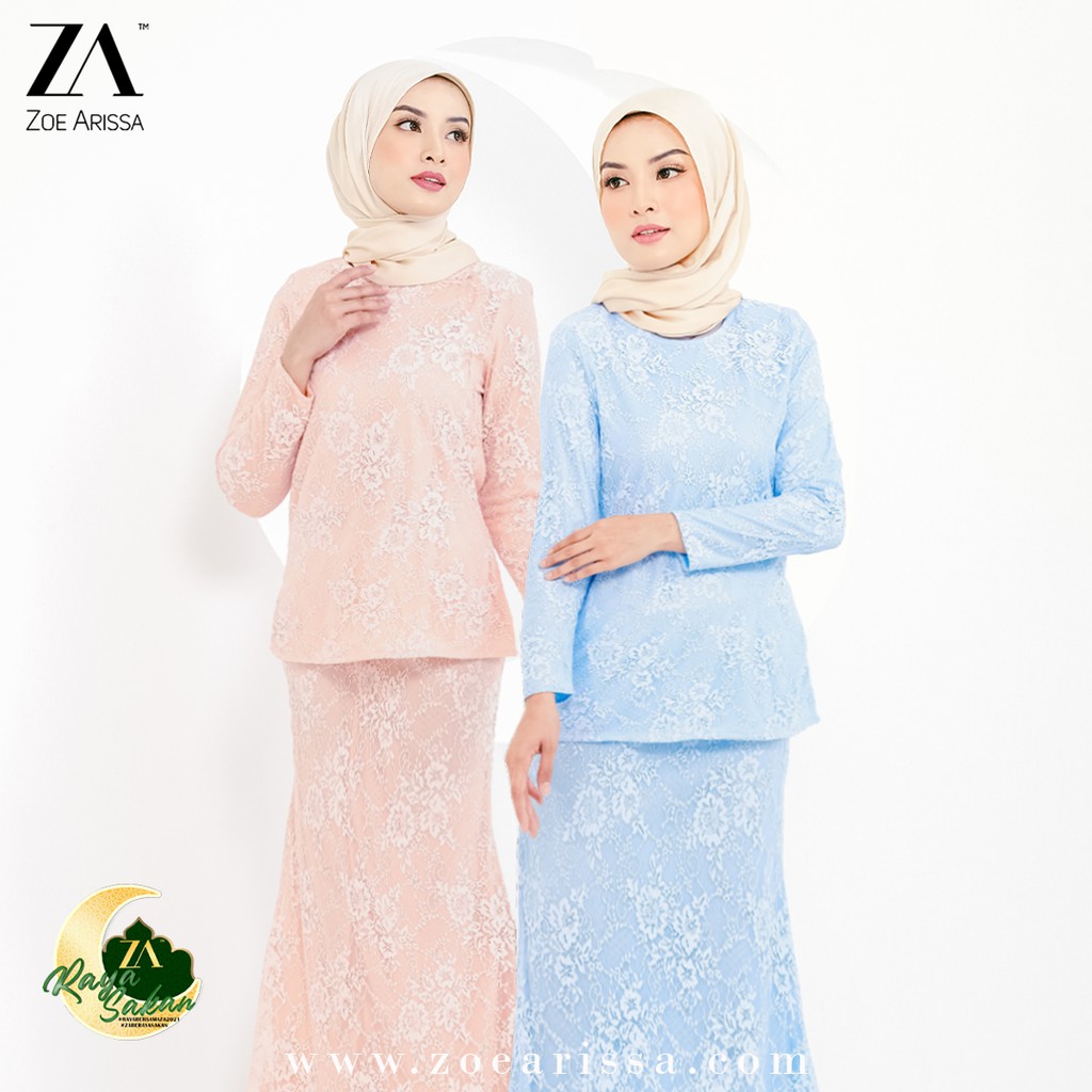 Buy Baju Kurung Raya 2021 Zoearissa Pastel Pattern Zip One Set Pastel Bride Floral Lining Kurung Premium Lace Seetracker Malaysia