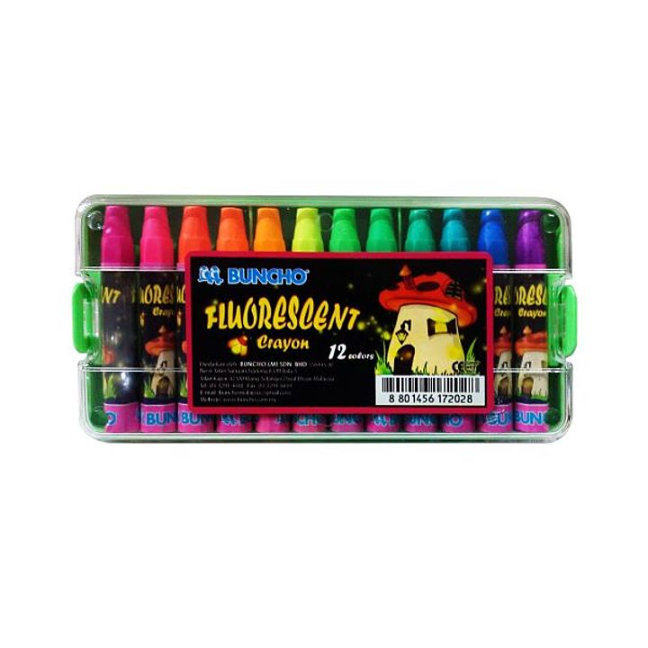 BUNCHO FLUORESCENT CRAYON 12 COLORS Shopee Malaysia