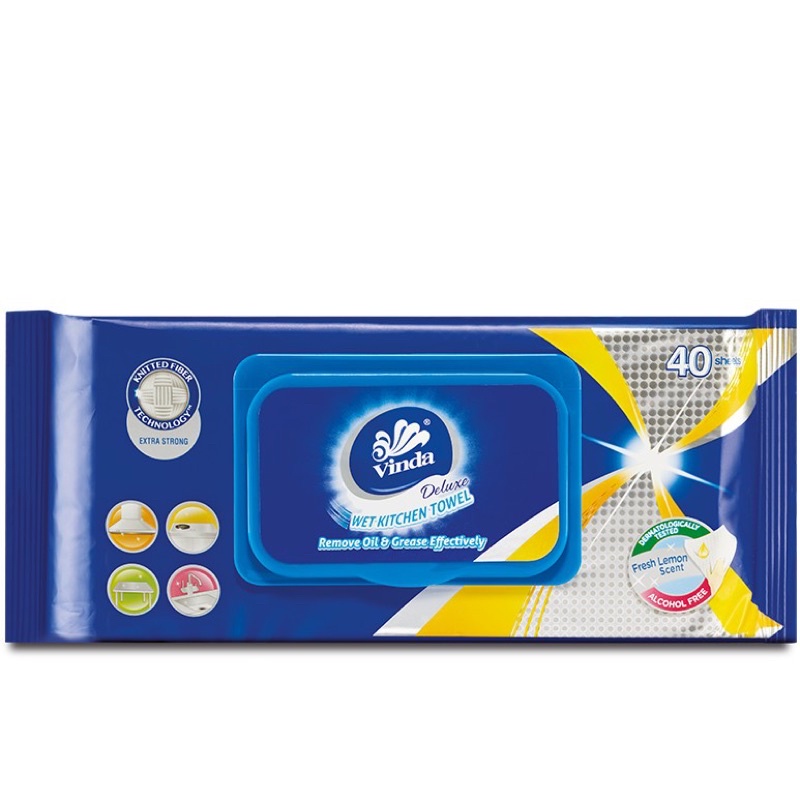 Vinda Deluxe Wet Kitchen Towel 40s Shopee Malaysia
