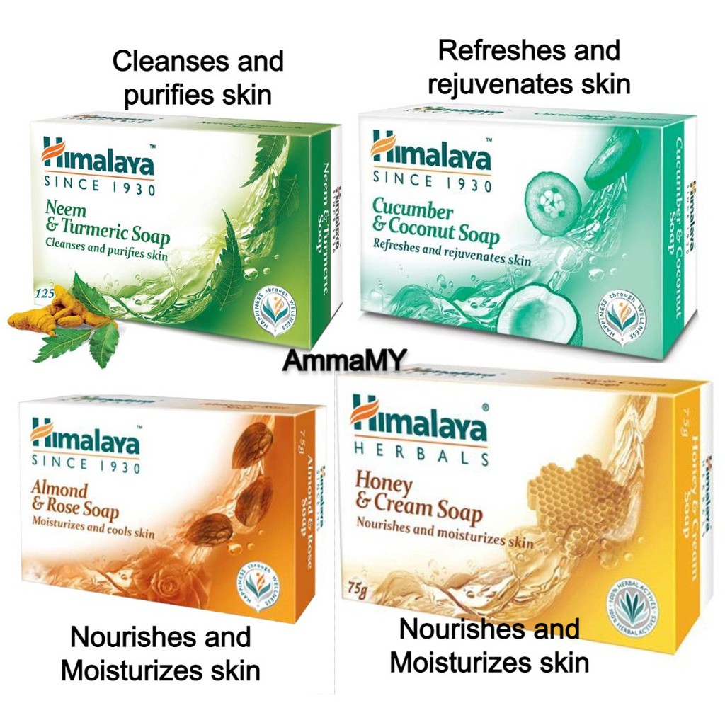 Himalaya Soap Sabun Mandi 75g 125g Bath Soap 4 Variants Shopee Malaysia
