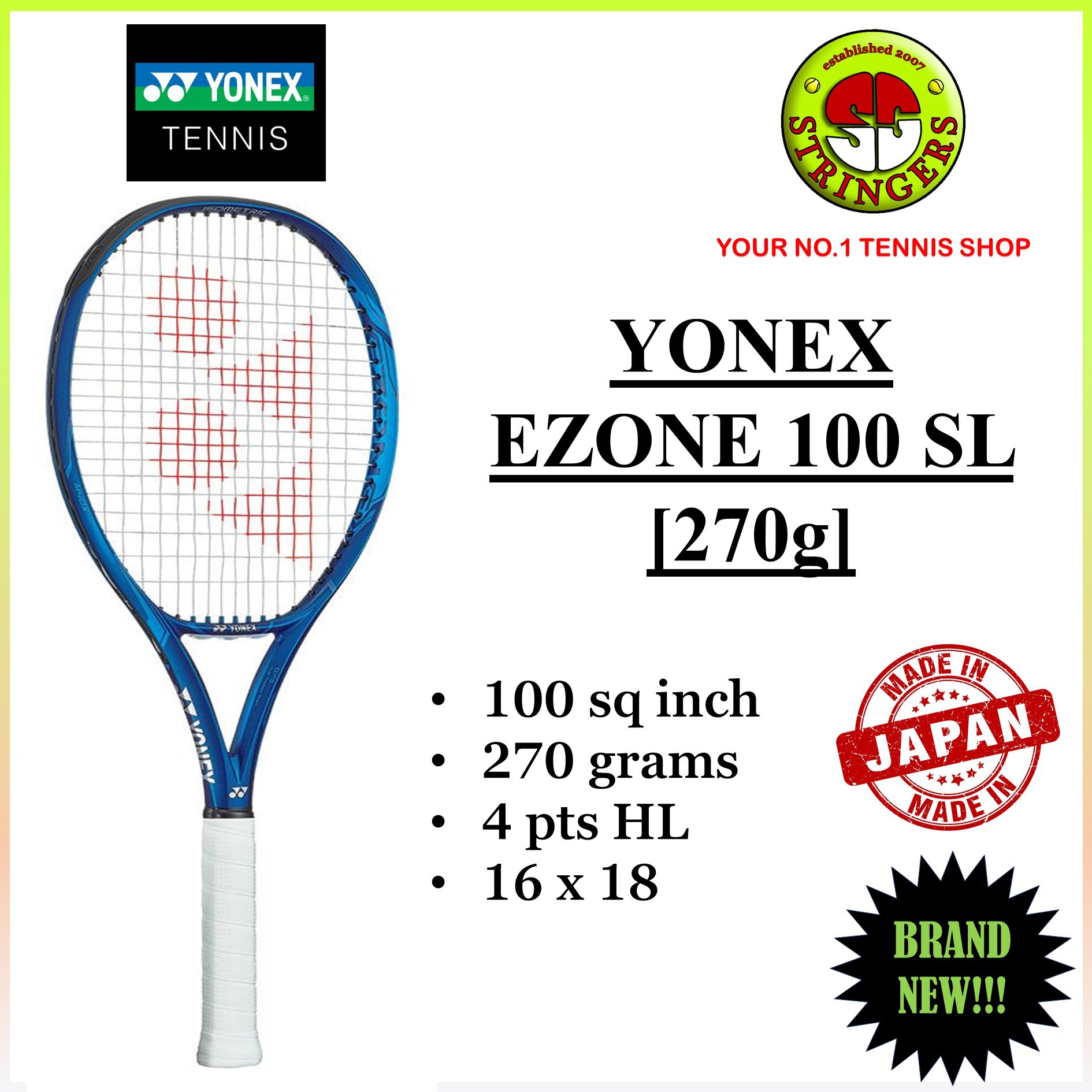 Yonex Ezone 100 Sl Tennis Racket Shopee Malaysia