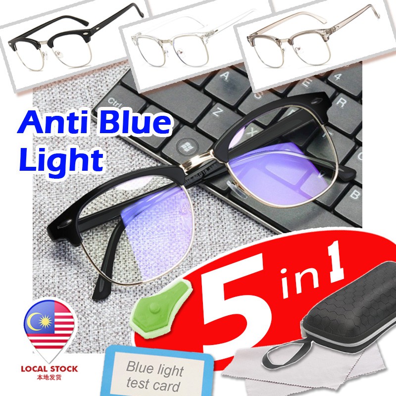 Anti Blue Light Glasses Half Rim Spectacle Elegant Classic Anti Blue