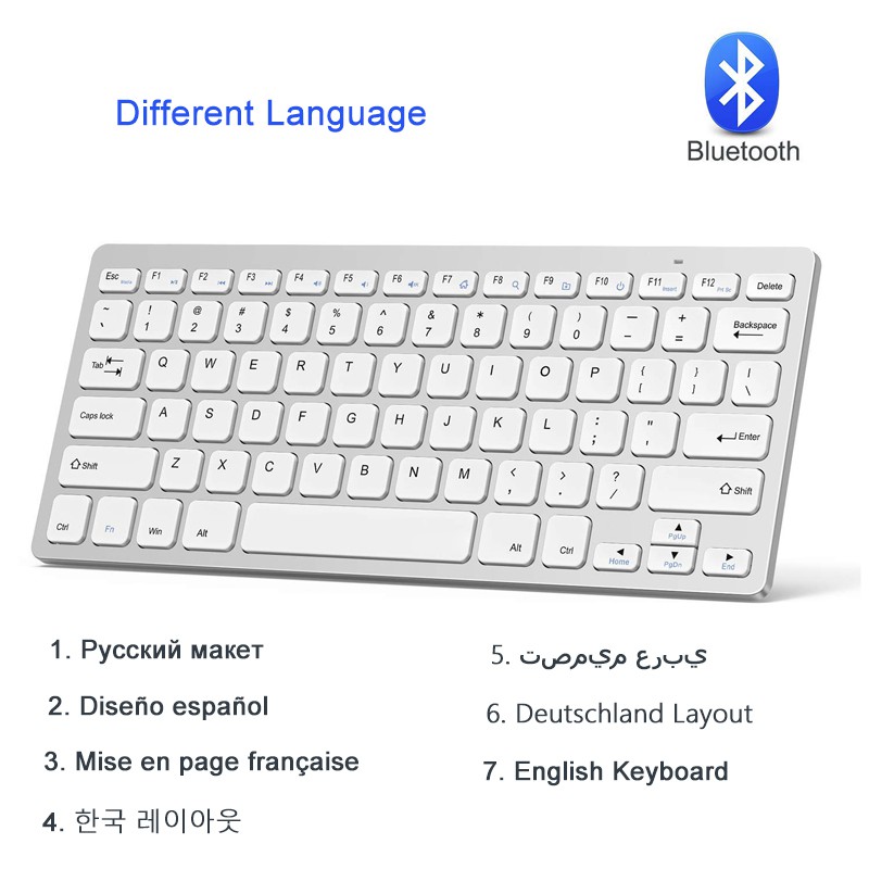 Wireless Keyboard Bluetooth 3 0 Korean Keyboard Arabic For Ios Andriod Phone Shopee Malaysia