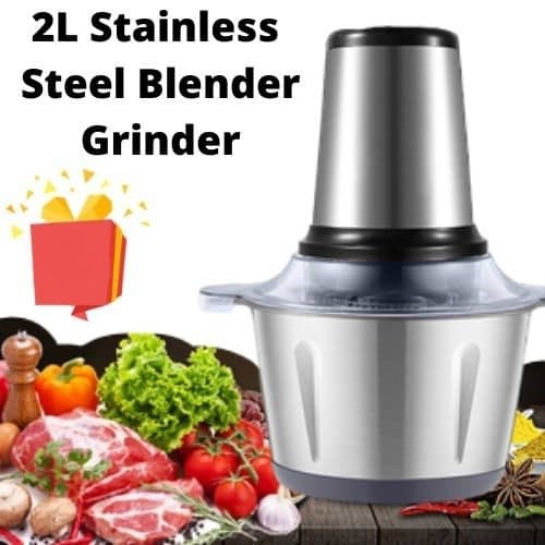 2 Speed 2L Capacity Stainless Steel Electric Mincer Meat Grinder Food Processor Slicer Home Kitchen Stuffing Machine/STA