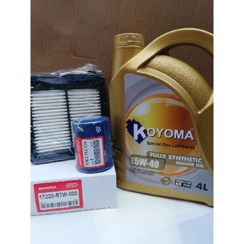 Honda Crz Air Filter Oil Filter Koyoma 5w40 Fully Synthetic Engine Oil Shopee Malaysia