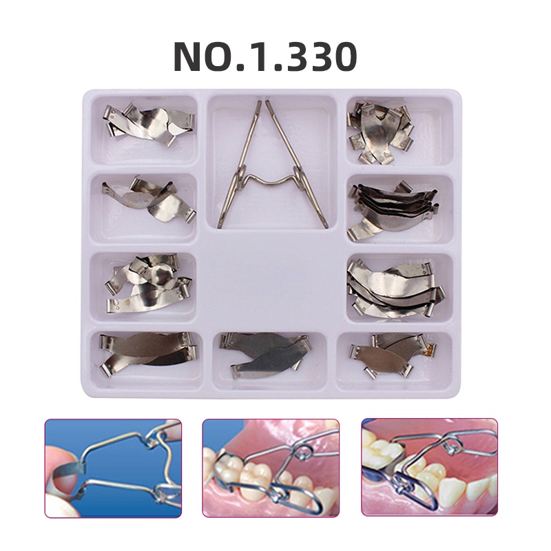 Dental Sectional Contoured Dental Metal Matrices Dental Matrix 1.330 Dental Saddle Universal Kit