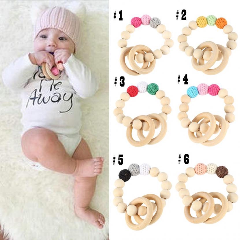 wood baby teether