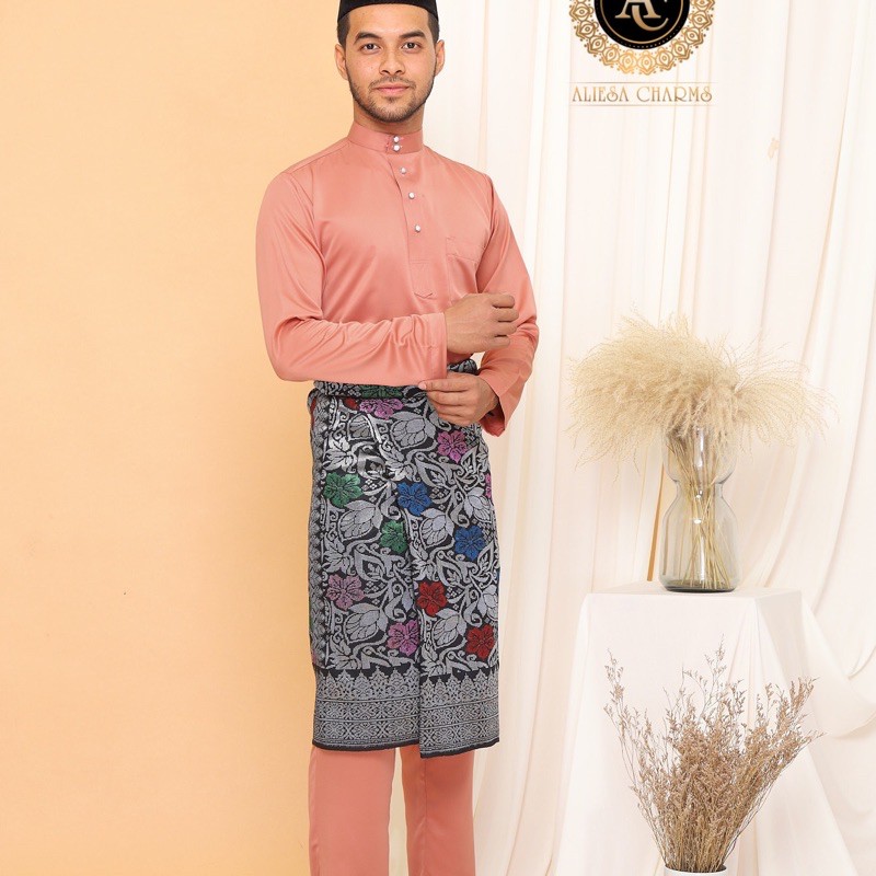  Baju  melayu  moden raya baju  melayu  slim fit size L XL 2XL 