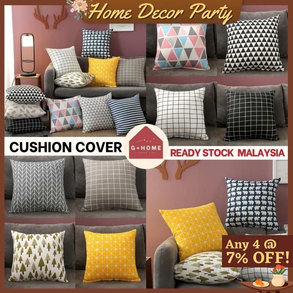 40*40CM Plain Cotton Linen Pillow Case Sofa Waist Throw Cushion Cover Home Decor