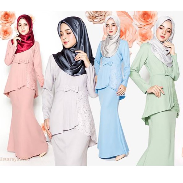 7 Warna Amarylis Kurung Pastel Baju Raya 2018 Shopee Malaysia