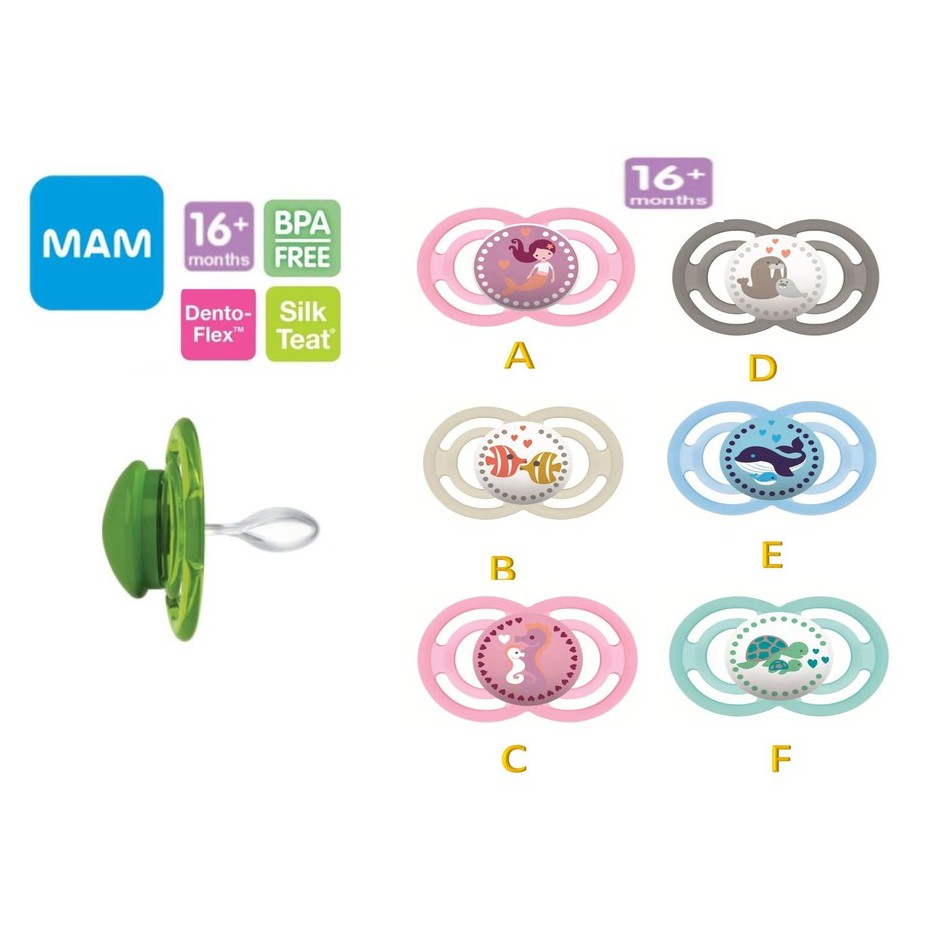 MAM Perfect Baby Pacifier (Single ) *BPA Free* (16+ mths) Shopee