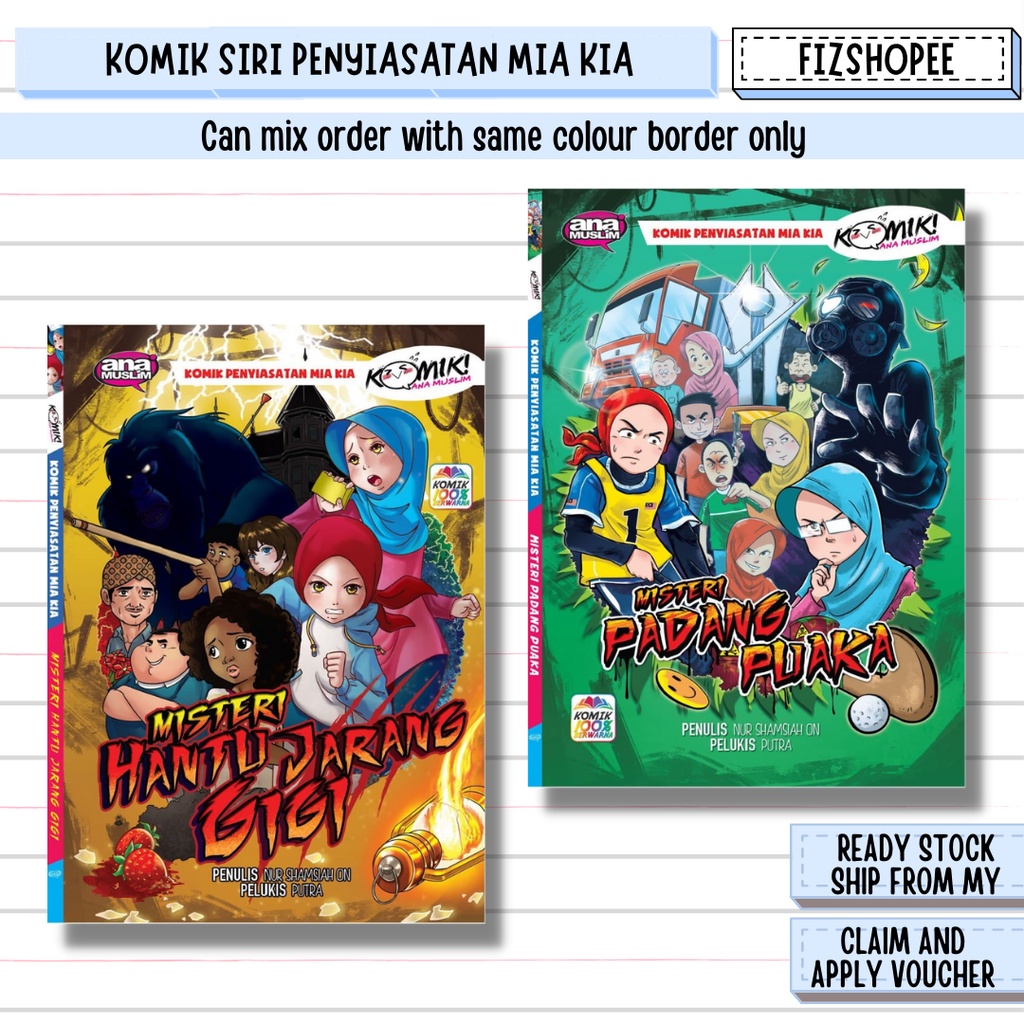BUKU Komik Ana Muslim Siri Penyiasatan Mia Kia Misteri Hantu Jarang ...