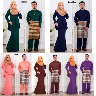 SET COUPLE  SEDONDON RAYA 2021 PEPLUM KURUNG  MODEN BAJU  