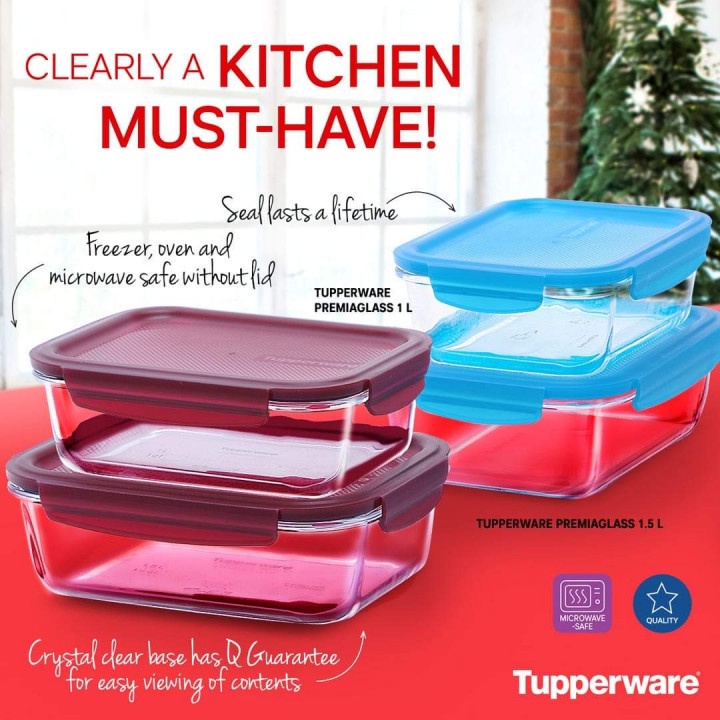 Tupperware PremiaGlass Rectangular 1L Premia Glass is made of a Crystal