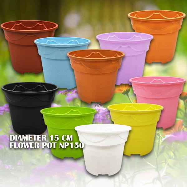 TIP TOP NP150 DIAMETER 15 CM PP BREATHABLE FLOWER POT COLOR SELECTION PASU BUNGA GARDENING TOOLS PLANTING DECOR