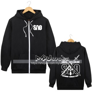 Anime Sao Sword Art Online Kirigaya Kazuto Kirito Casual Cosplay Black Jacket Shopee Malaysia - kirito shirt roblox