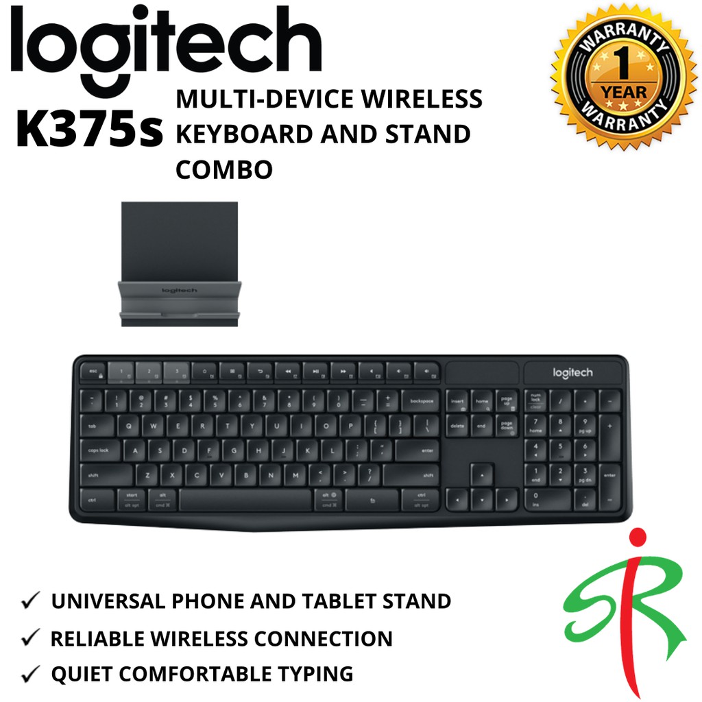 Logitech K375s Multi-Device Wireless Keyboard and Stand Combo | Shopee ...
