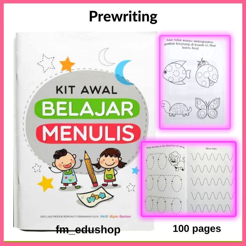 Ready Stock Kit Awal Belajar Menulis Buku Prasekolah Buku Latihan