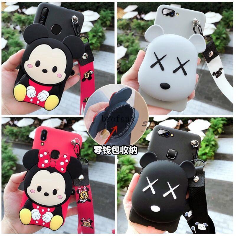 Casing Oppo A1k R15x K1 F7 Youth A73s F9 F11 Pro 3d Wallet Silicone Phone Cover Case With Lanyard Shopee Malaysia