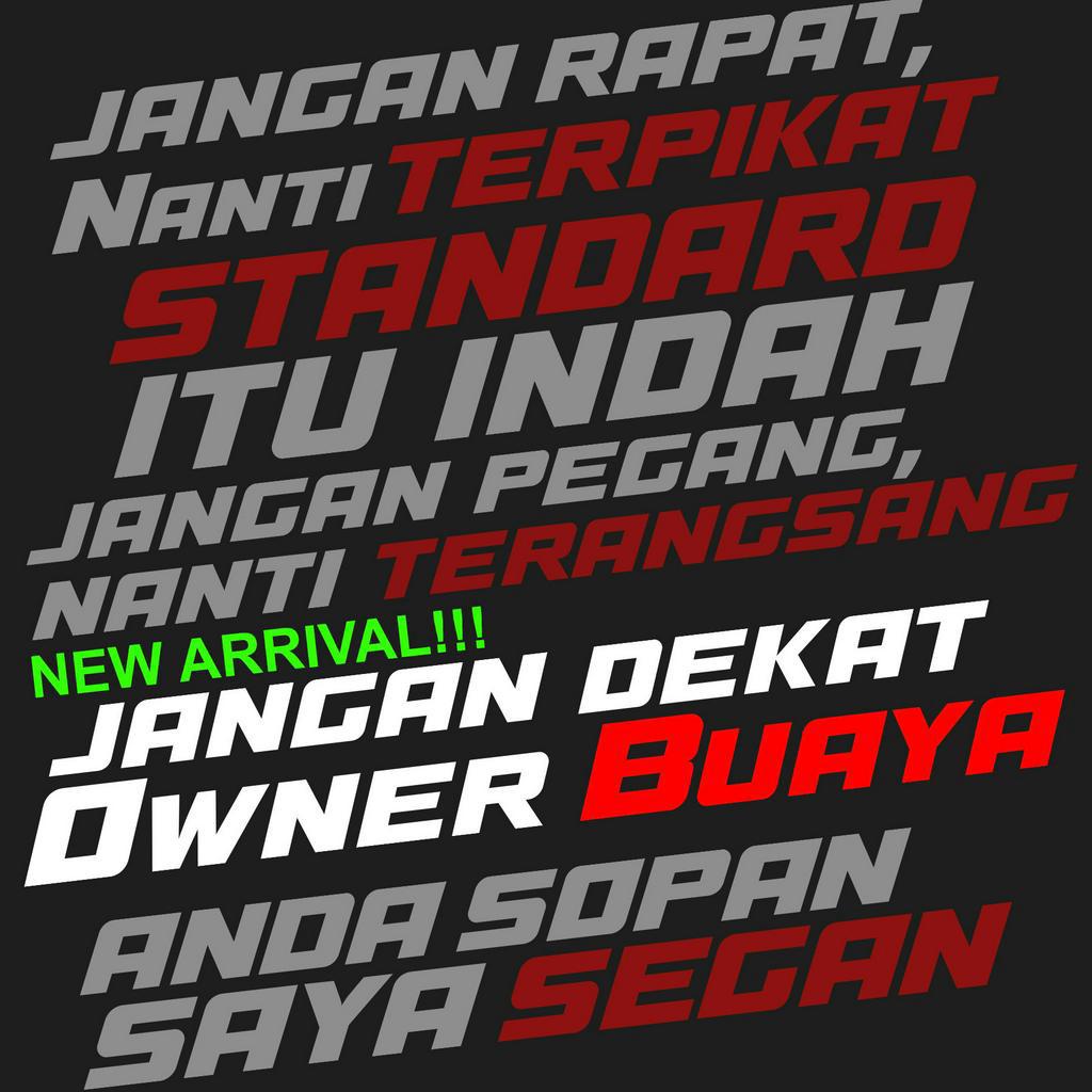 Driver Tengah HEALING stiker jangan dekat syndicate jbstyle yamaha pemburu premium silver metalic high waterproof