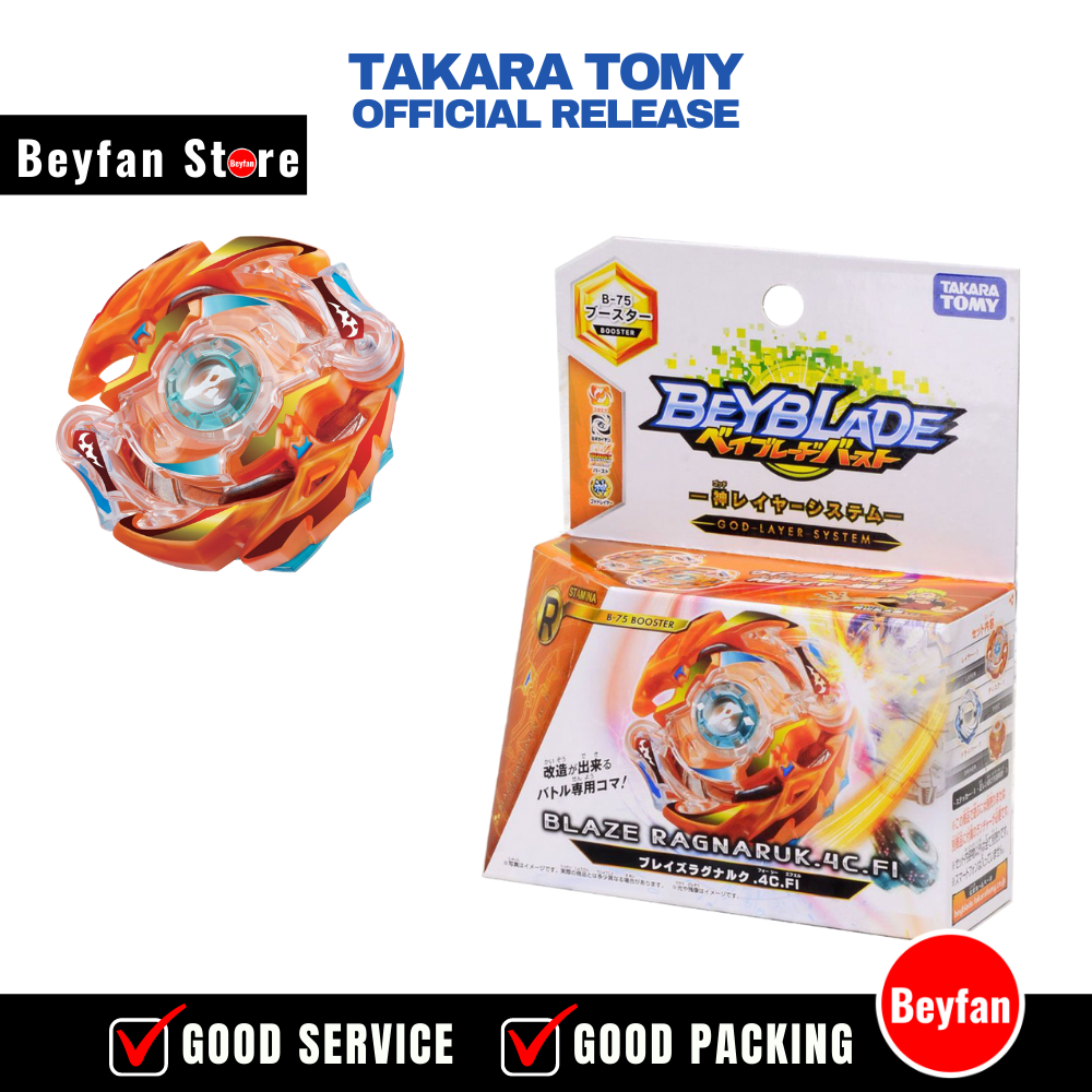 B-75 Booster Blaze Ragnaruk 4 Cross Flugel - Takara Tomy Beyblade Burst ...