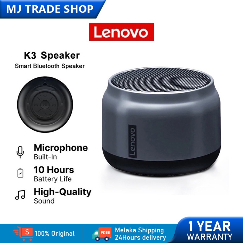 Lenovo K3 Bluetooth Speaker TWS HD Stereo Surround Sound Subwoofer
