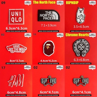 [READY STOCK] Fashion Logo Brand Iron On Patches Embroidery Sulam Tampal Sew On Patch