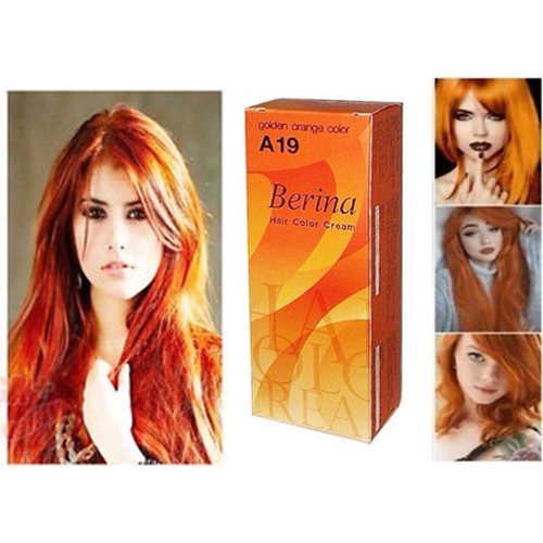 A19 Golden Orange Color Berina Permanent Hair Dye Cream Fashion