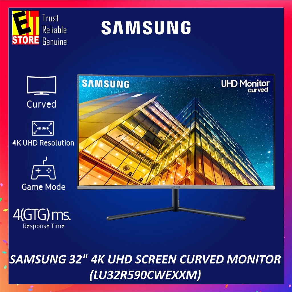 SAMSUNG 32" 4K UHD SCREEN CURVED MONITOR (LU32R590CWEXXM ...