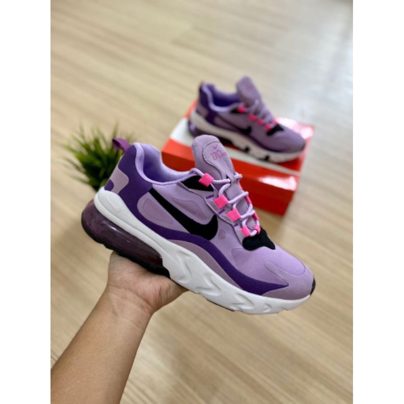 Nike Air Max 270 React Light Purple Women S Running Shoes Prsxab