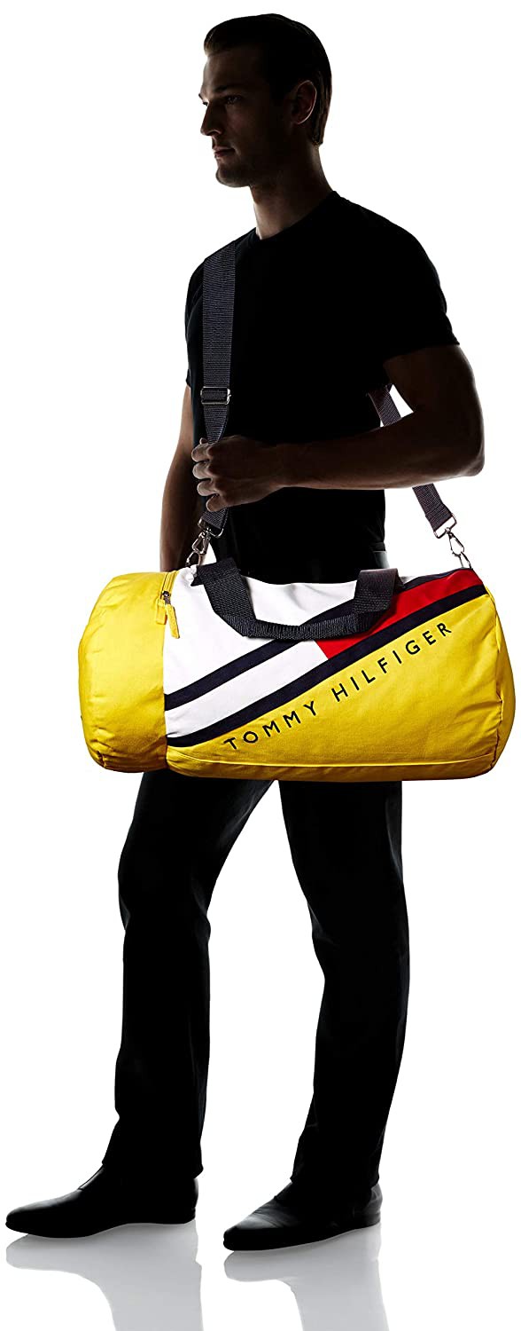 tommy hilfiger duffle bag yellow