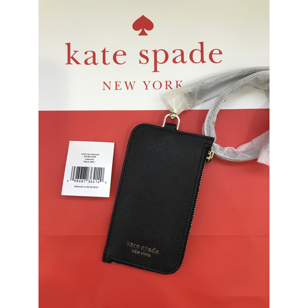 Katespade Cameron Leather Card Case Lanyard - New | Shopee Malaysia