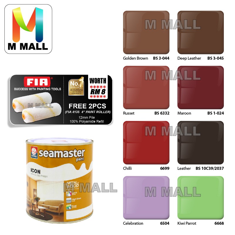 1l Seamaster Icon High Gloss Finish Paint For Wood Metal Part 1 Shopee Malaysia