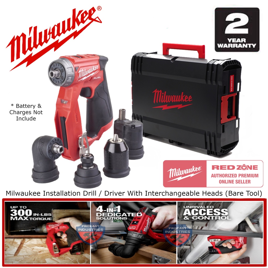 Milwaukee 4 in 1 Installation Drill/Driver m12FDDXKIT0 (bare tool