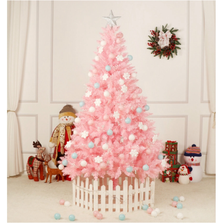Artificial Christmas Tree Cherry blossom pink Christmas tree with Ornaments and Lights new 1.2m/1.5m/1.8m 1.8m 