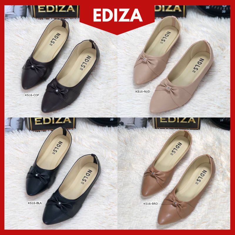 Saiz 36 hingga 40/ Women Shoes By Ediza/ Kasut Jenis Pointed Flat (KS16 ...