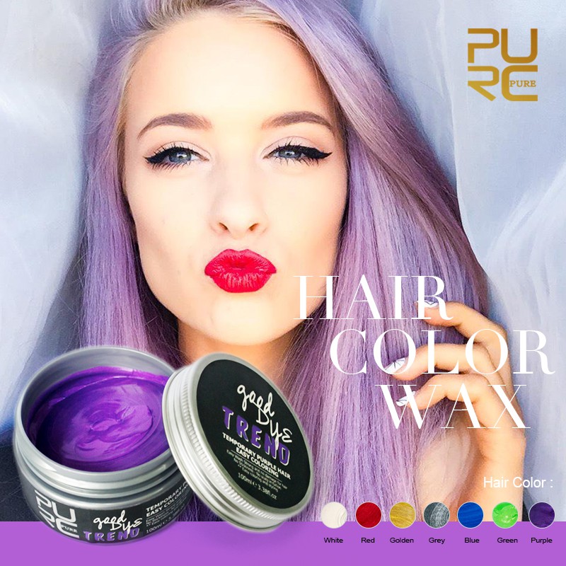 Purc Styling Products Temporary Purple Hair Dye One Time Hair Wax