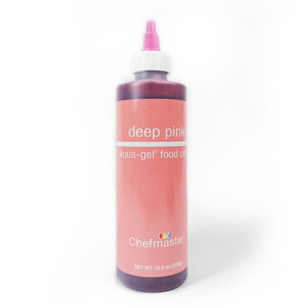 CHEFMASTER, Water Base Liquid Colours, Deep Pink, 10.5 oz