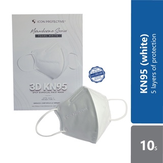 ICON Protective KN95 Face Mask Protective 3D White (10 Pcs)