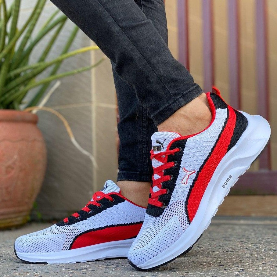 red puma sneakers for women