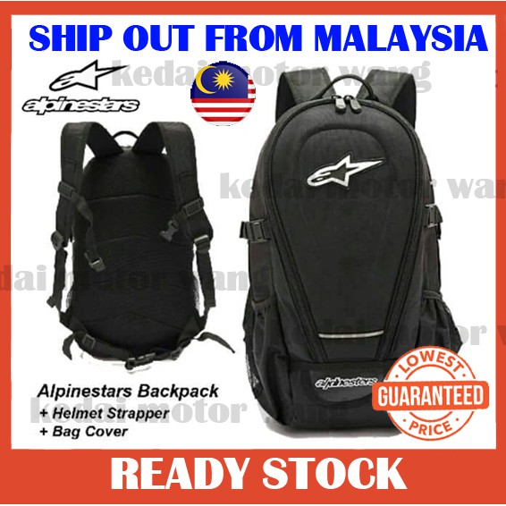 Ready Stock Alpinestars Helmet Backpack Motorcycle Bag Water Proof Shopee Malaysia