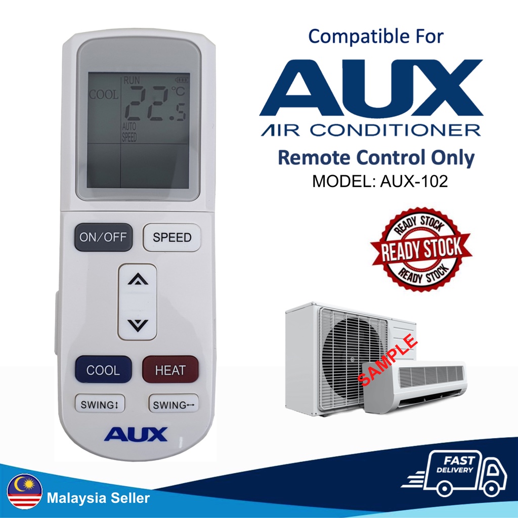 AUX Replacement For AUX Air Cond Aircond Air Conditioner Remote Control